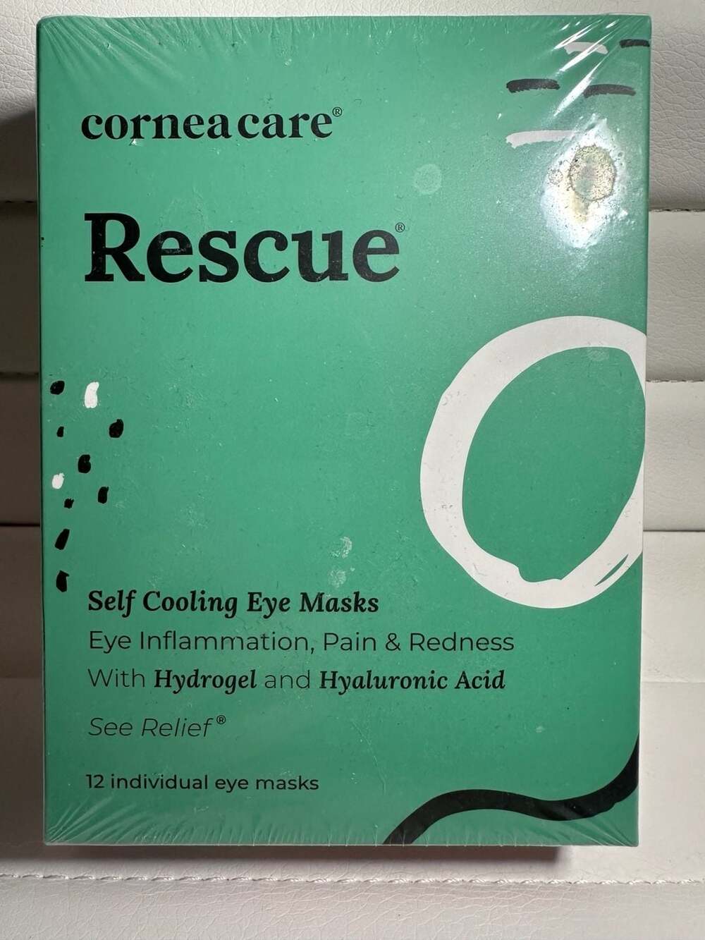 CorneaCare Rescue Self Cooling Eye Masks with Hydrogel and Hyaluronic Acid 12 Pk